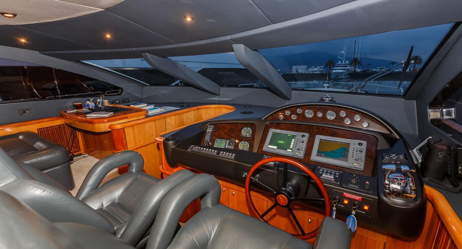 inside of a car aboard BASYA NICOLI Yacht for Sale