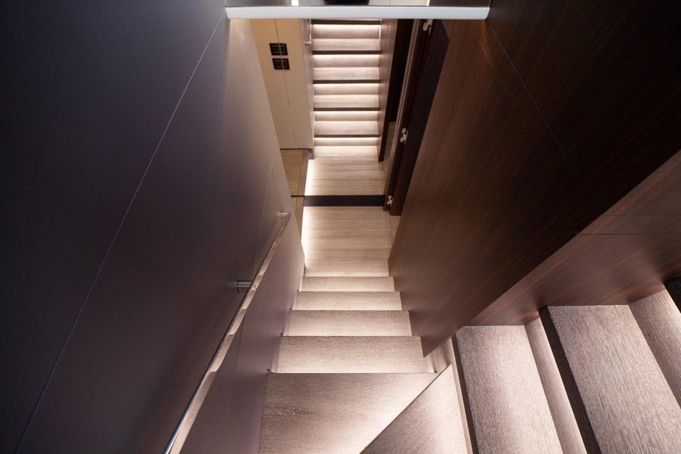 a flight of stairs leading to a door aboard 2021 ASTONDOA AS8 Yacht for Sale