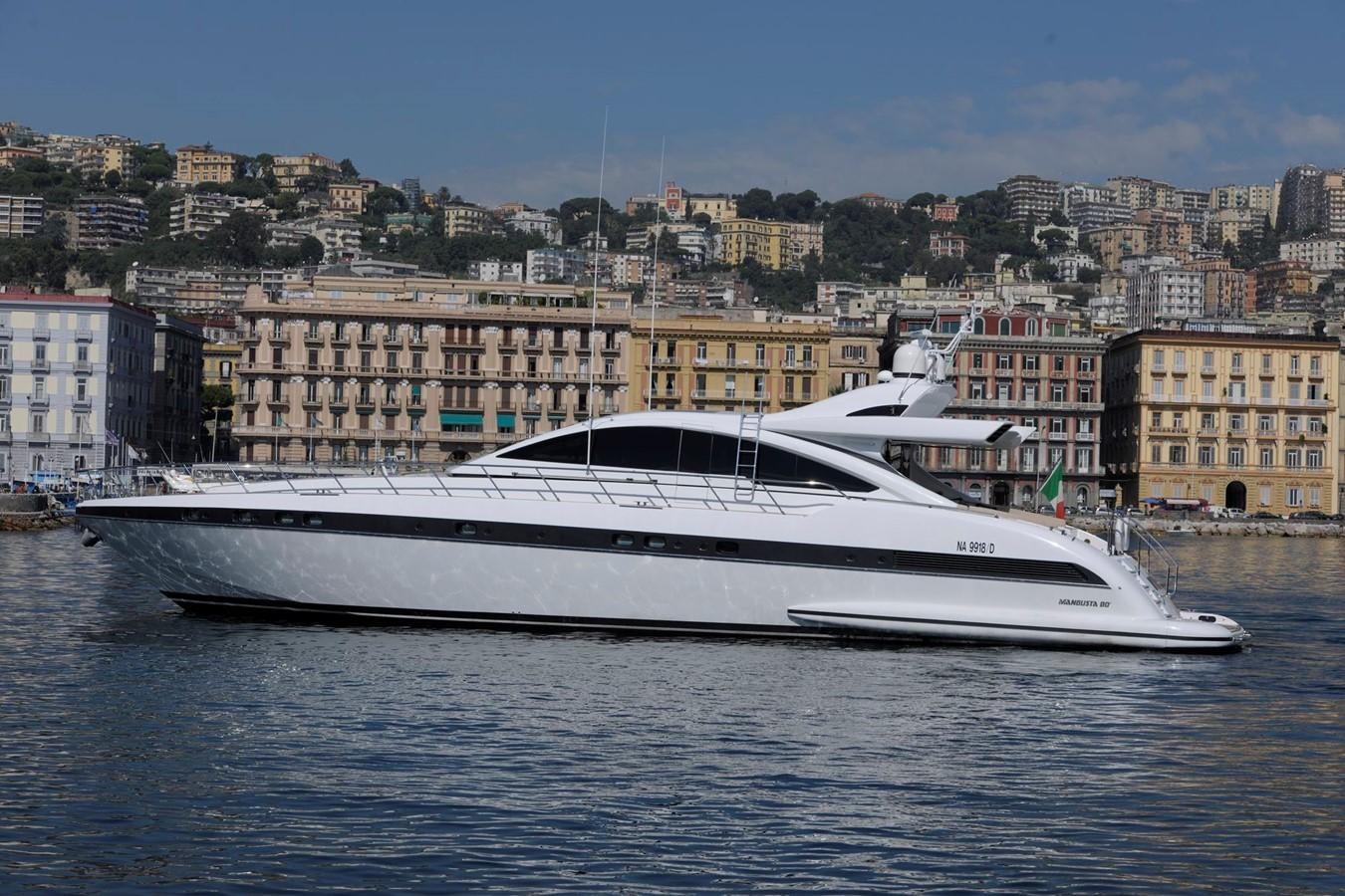 a white yacht in the water aboard MILU II Yacht for Sale