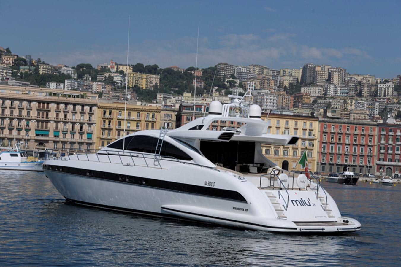 a boat in the water aboard MILU II Yacht for Sale