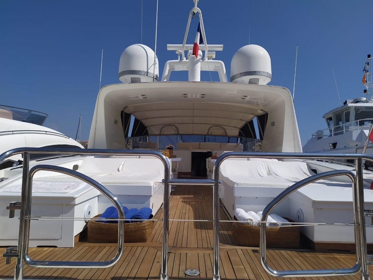 a boat on a deck aboard EL VIP ONE Yacht for Sale