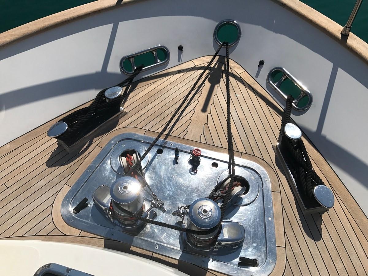 a close-up of a compass aboard LADY LO OF LONDON Yacht for Sale