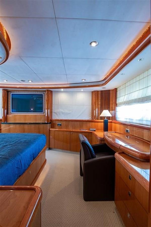 a room with a bed and a tv aboard MY MEDICINE Yacht for Sale