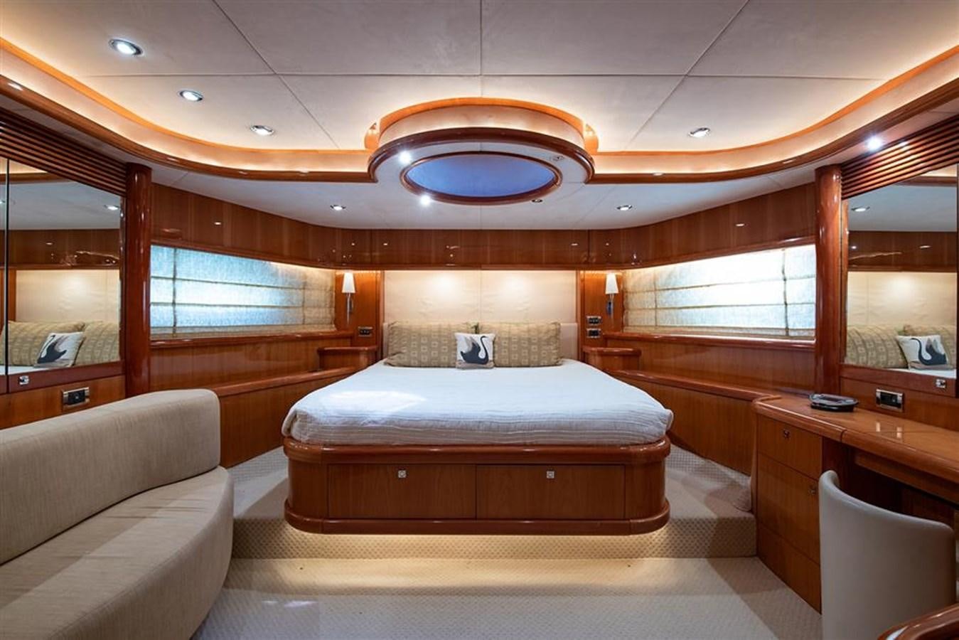 a room with a bed and a desk aboard MY MEDICINE Yacht for Sale