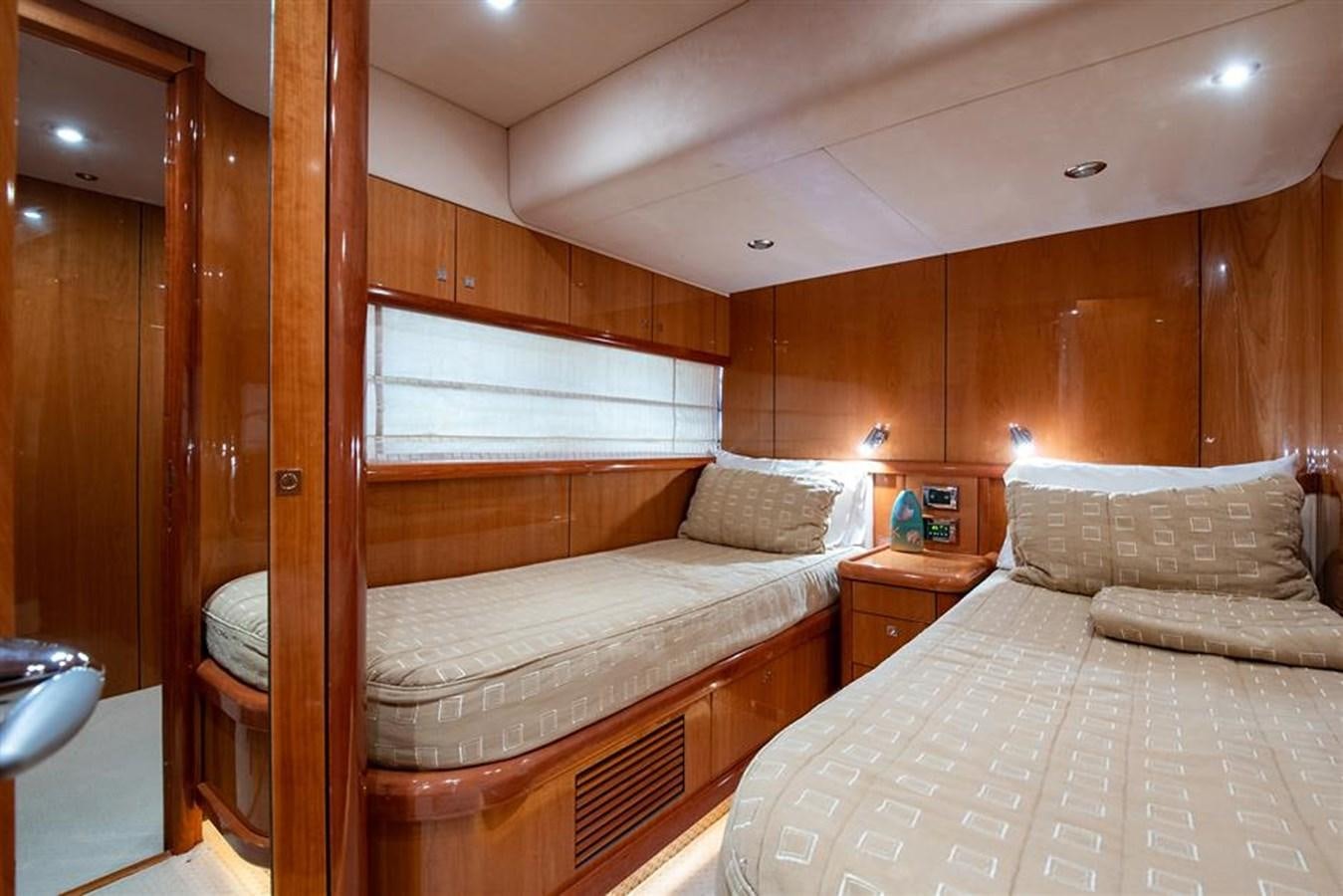 a couple of beds in a room aboard MY MEDICINE Yacht for Sale