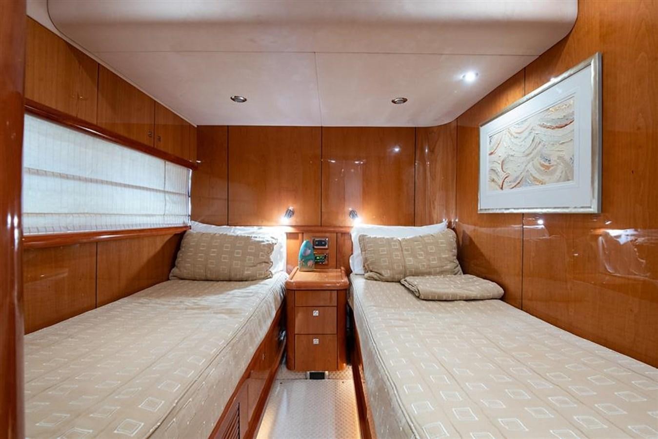 a room with two beds aboard MY MEDICINE Yacht for Sale