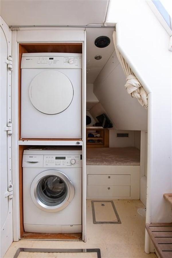 a white washing machine aboard MY MEDICINE Yacht for Sale