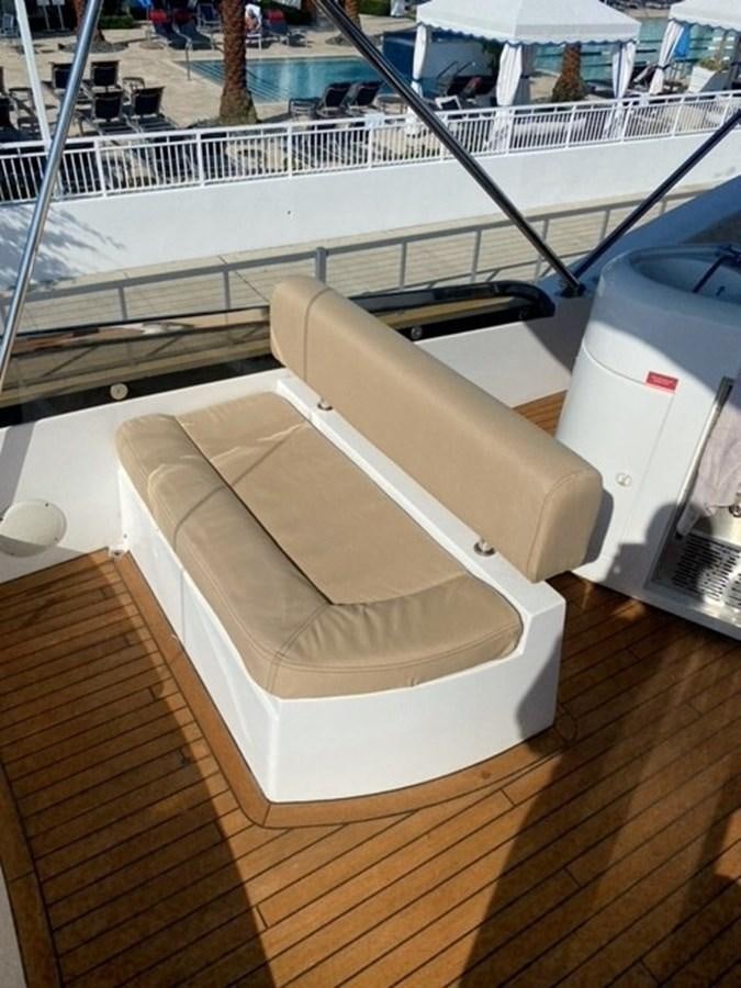 a couch on a deck aboard MY MEDICINE Yacht for Sale