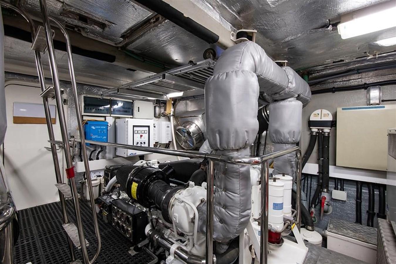 a large metal machine in a factory aboard MY MEDICINE Yacht for Sale