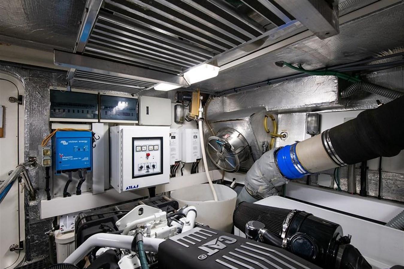 a person in a lab coat and gloves working on a machine aboard MY MEDICINE Yacht for Sale