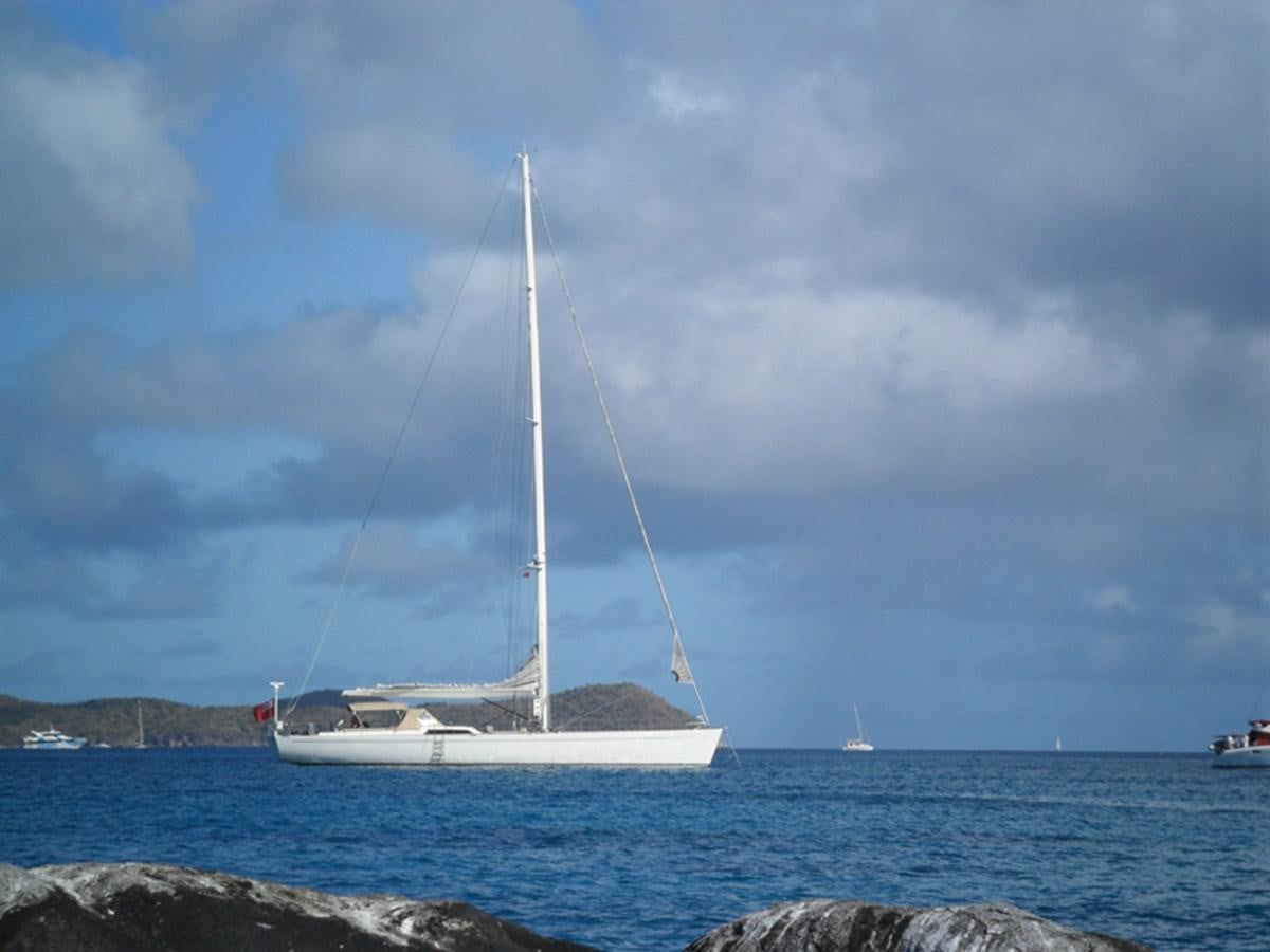a sailboat on the water aboard WHITE DUMBO Yacht for Sale