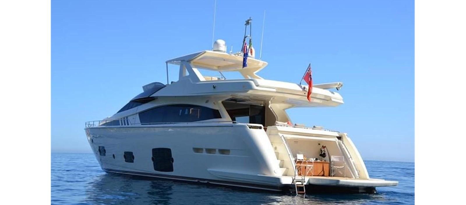 a white yacht on the water aboard LA STELLA Yacht for Sale