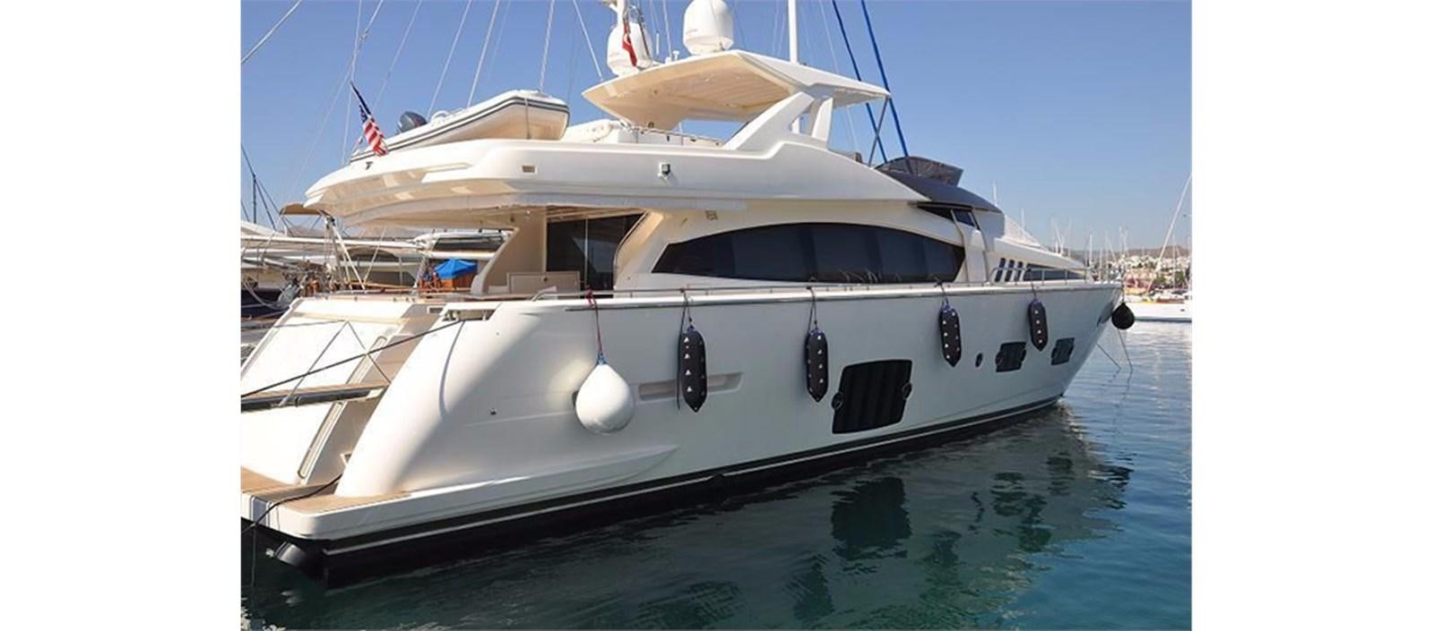 a white boat in the water aboard LA STELLA Yacht for Sale