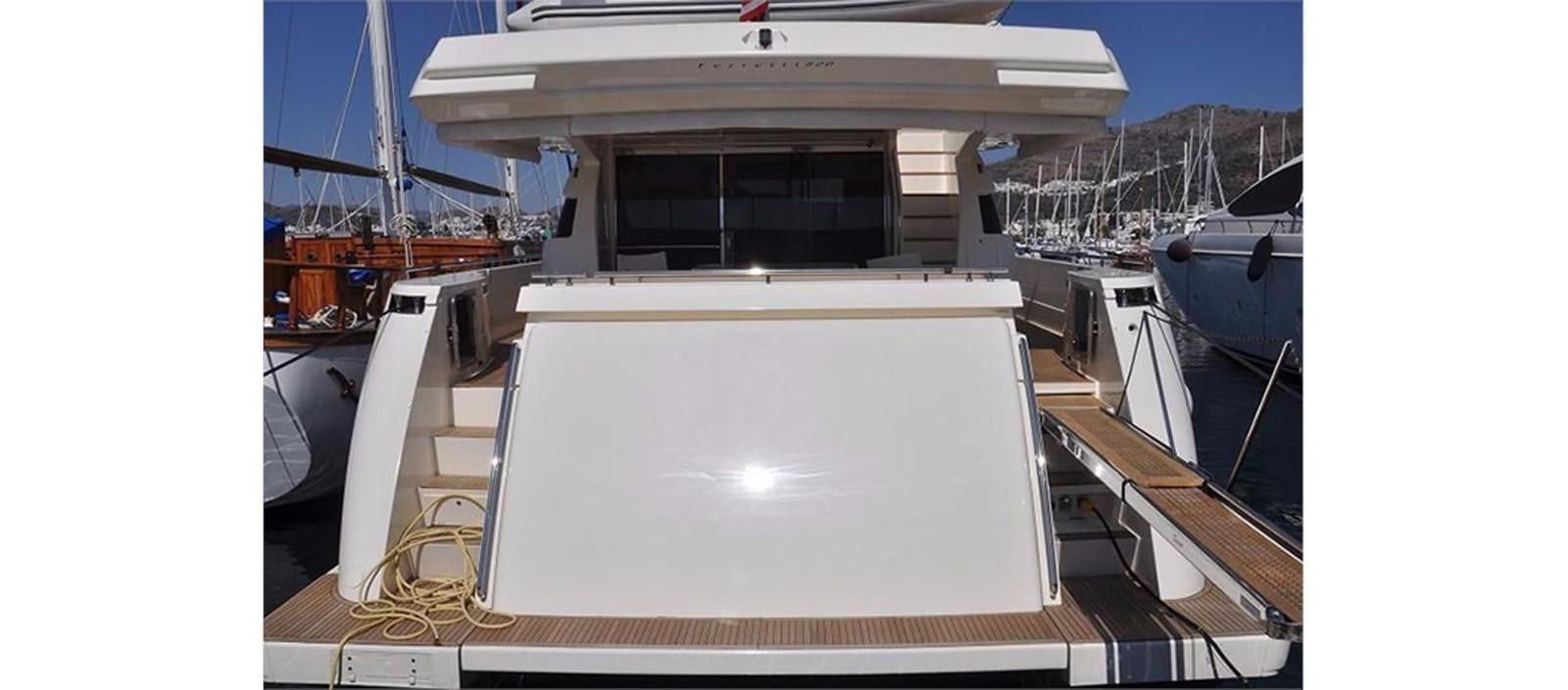 a boat docked at a pier aboard LA STELLA Yacht for Sale