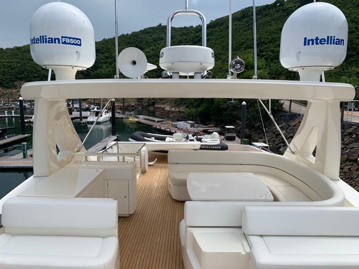 a group of white toilets aboard FERRETTI F800/27 Yacht for Sale