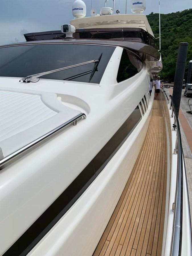 a boat on the water aboard FERRETTI F800/27 Yacht for Sale