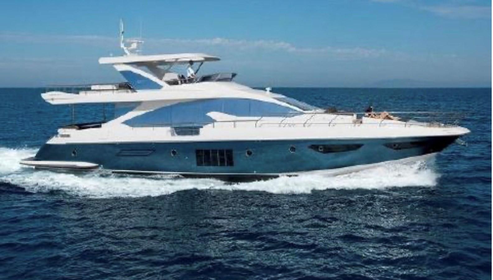 a white yacht in the water aboard FORTUNA Yacht for Sale