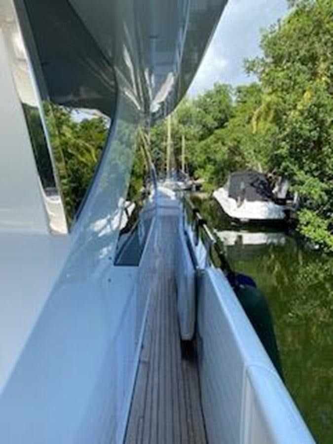 a view of a river and a bridge from a boat aboard FORTUNA Yacht for Sale