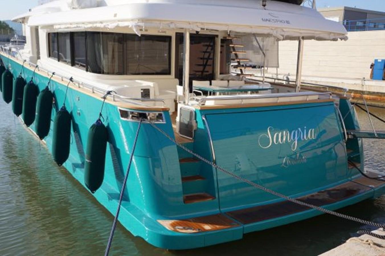a boat in the water aboard SANGRIA Yacht for Sale