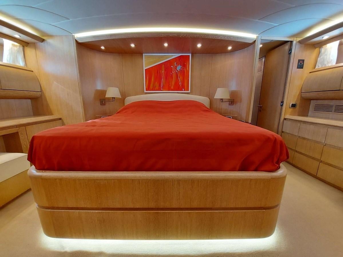a bed in a room aboard COOKIE Yacht for Sale