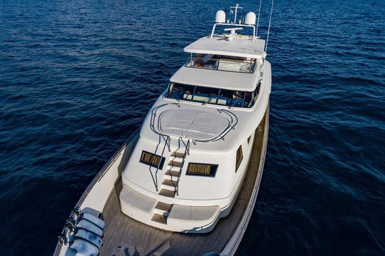 a white boat on the water aboard ARISTON FIVE Yacht for Sale