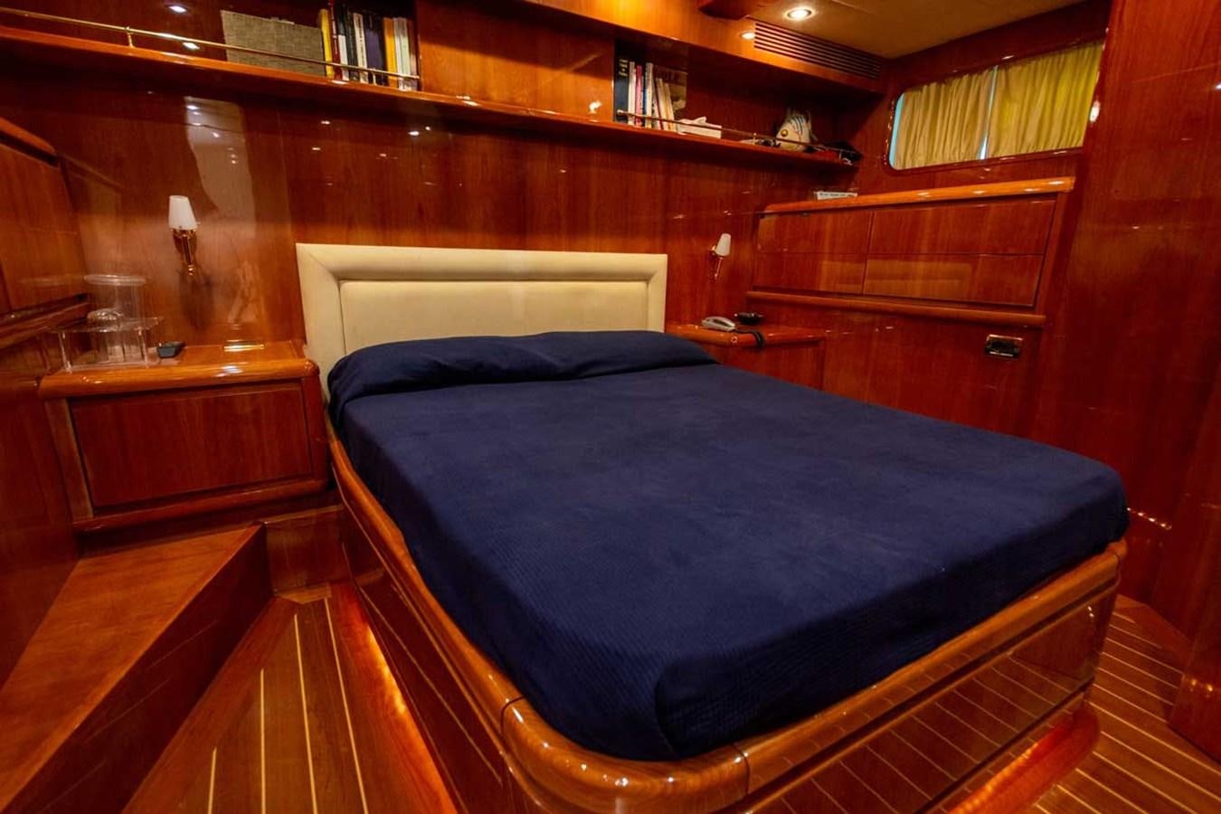 a bed in a room aboard ARISTON FIVE Yacht for Sale