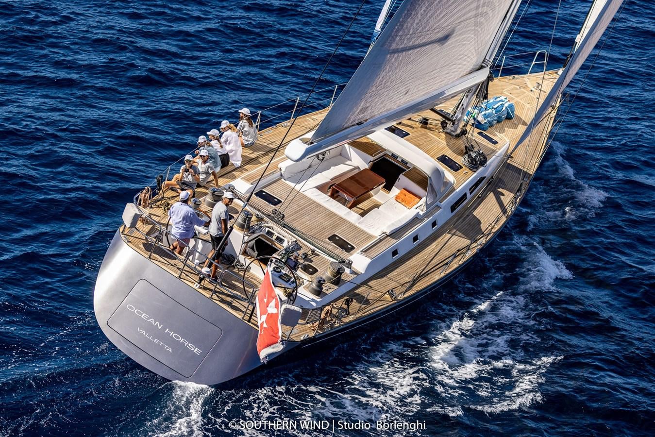a boat with people on it aboard OCEAN HORSE Yacht for Sale