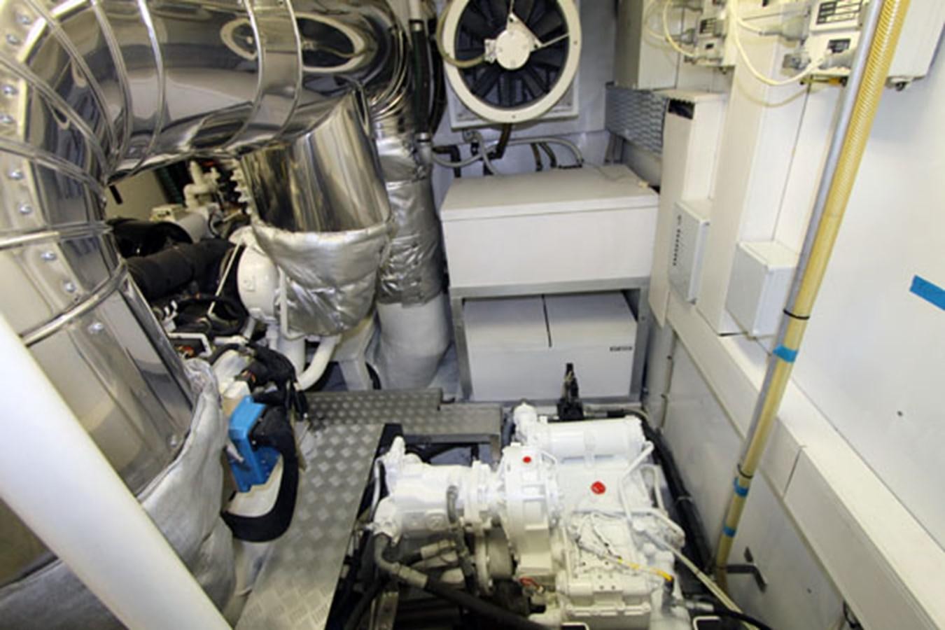 a room with a large fan and a fan aboard JAD Yacht for Sale