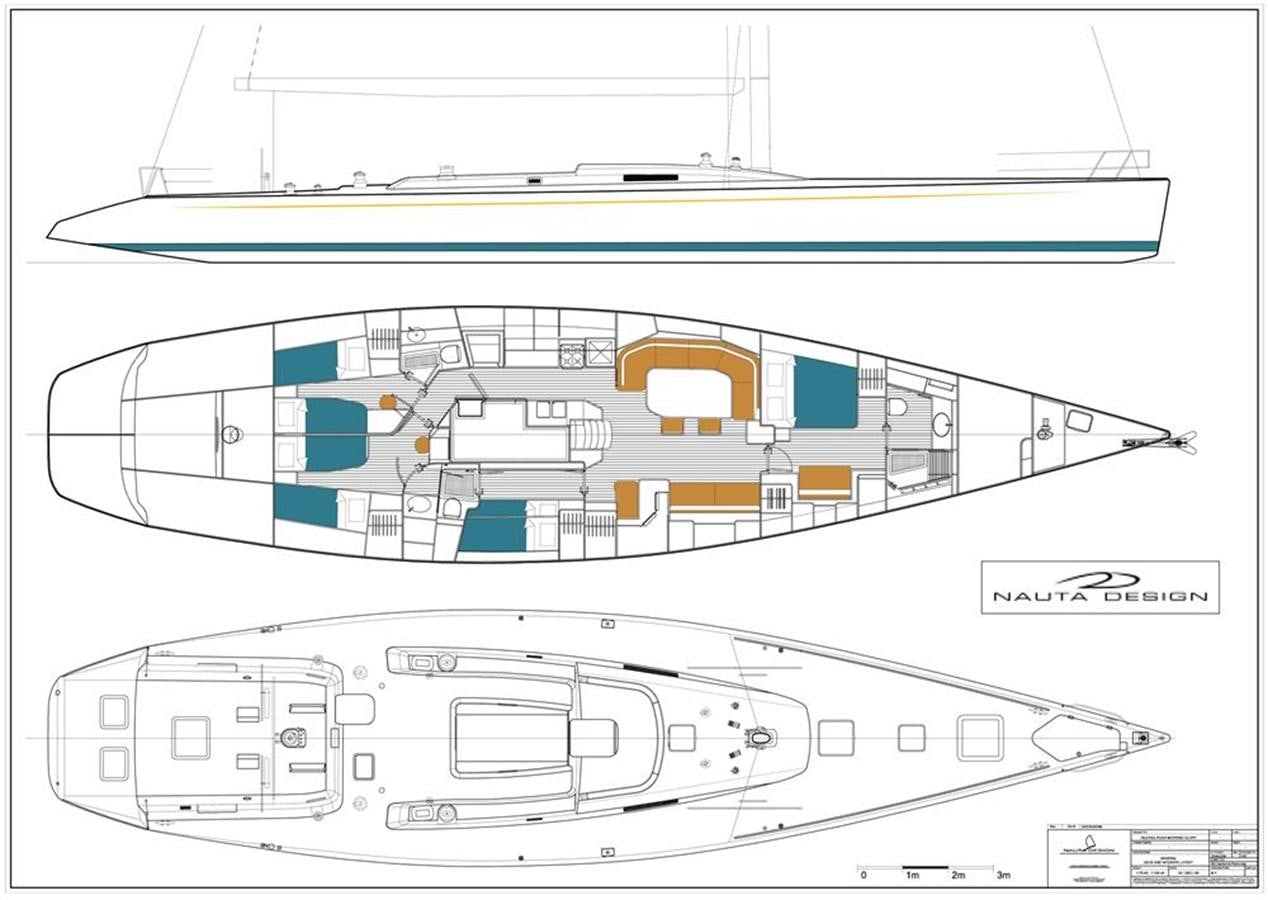 diagram, engineering drawing aboard CAPRICORNO Yacht for Sale