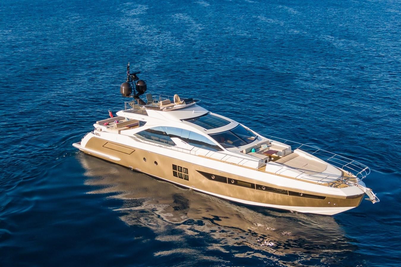 a white boat in the water aboard YACHTI ANA Yacht for Sale