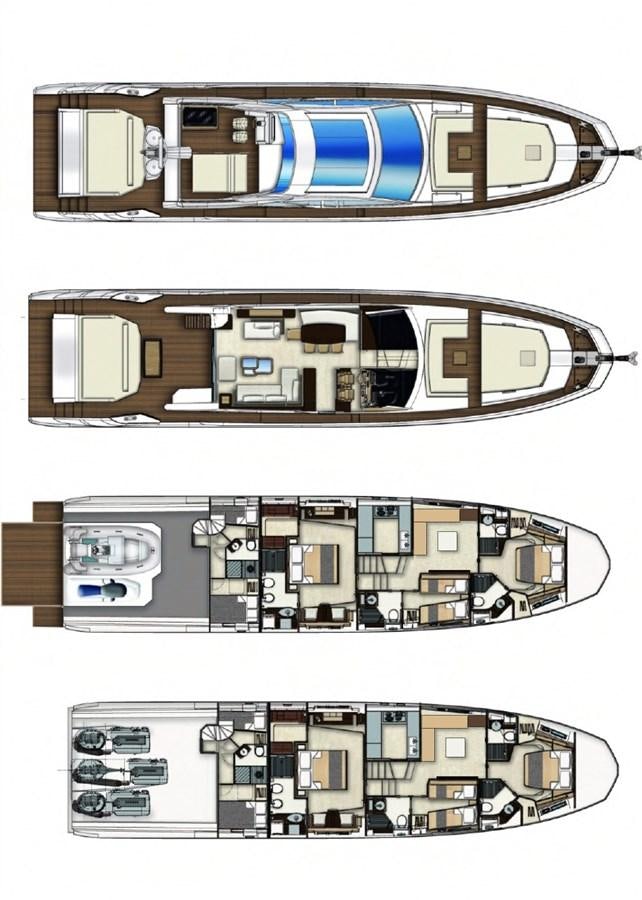 diagram, engineering drawing aboard YACHTI ANA Yacht for Sale