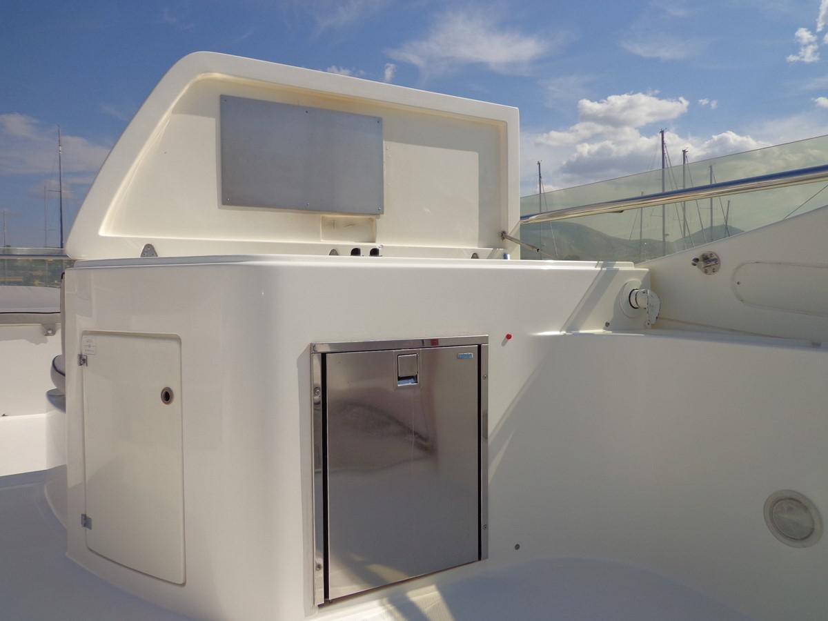 a white rectangular object with a screen aboard FERRETTI 760 Yacht for Sale