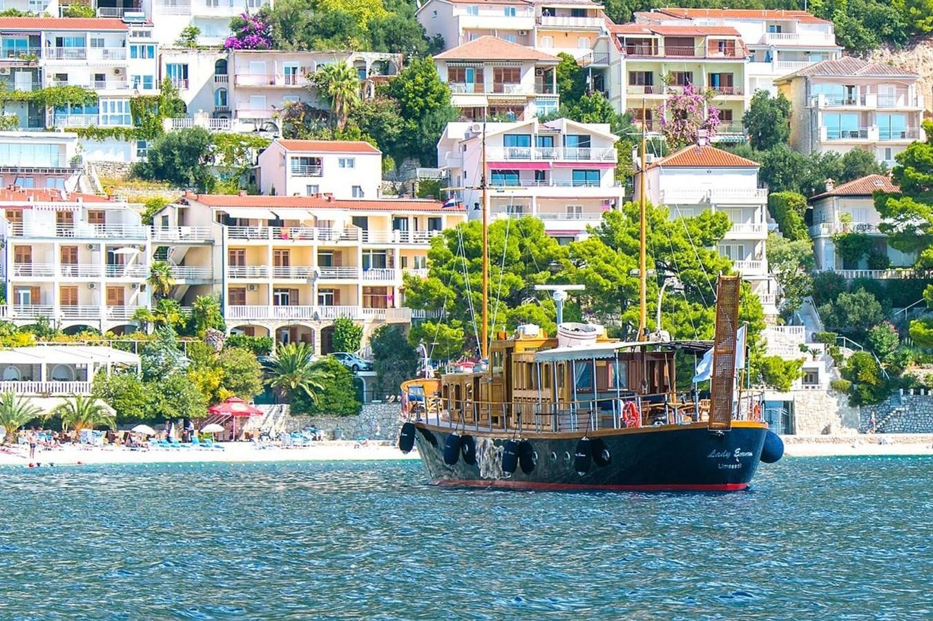 a boat on the water aboard LADY EMMA Yacht for Sale
