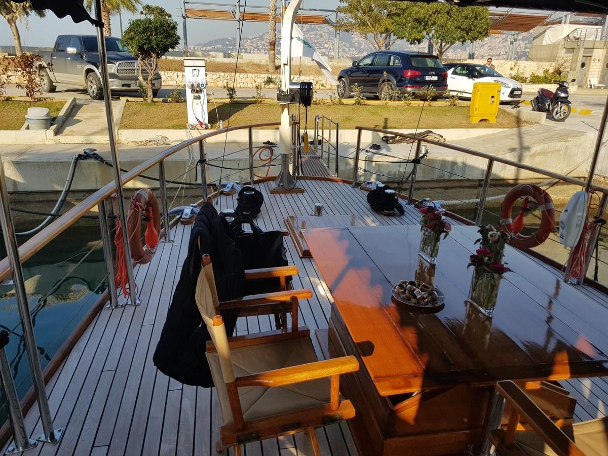 a model of a boat on a trailer aboard LADY EMMA Yacht for Sale