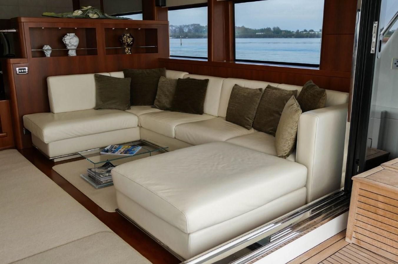 a couch in a room aboard MY WAY Yacht for Sale
