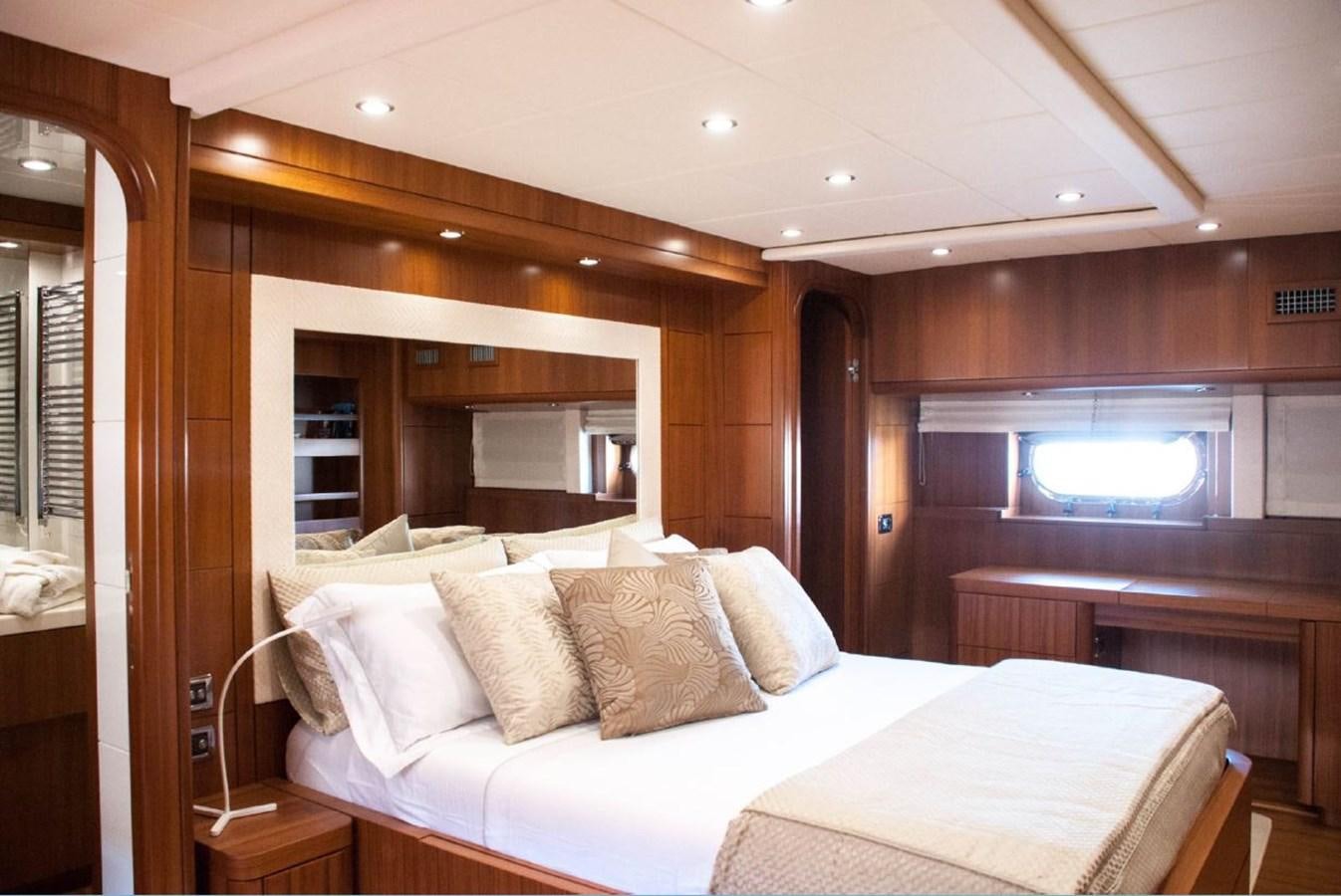 a bed in a room aboard MY WAY Yacht for Sale