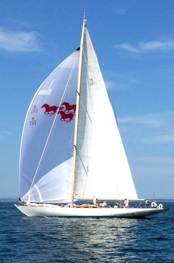 a sailboat on the water aboard WILD HORSES Yacht for Sale