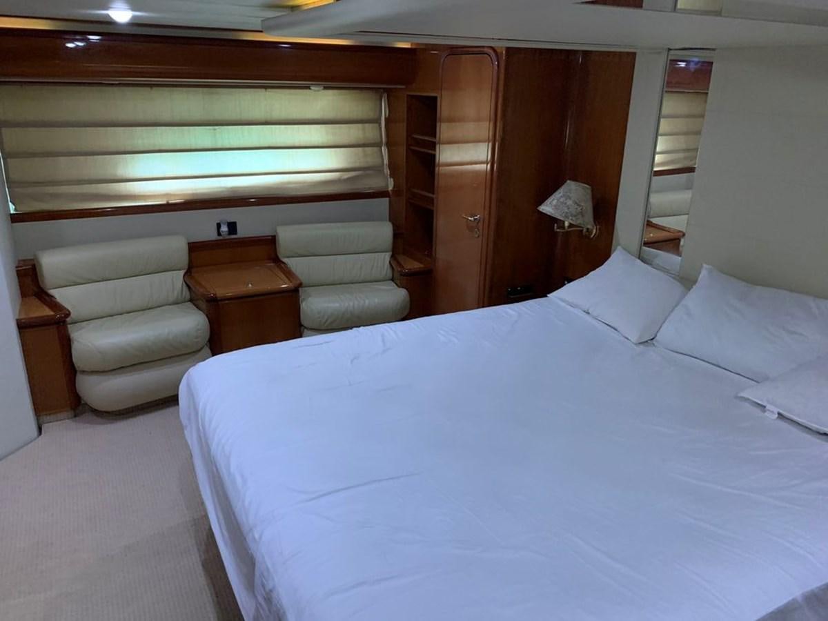 a bed in a room aboard MARIELA Yacht for Sale