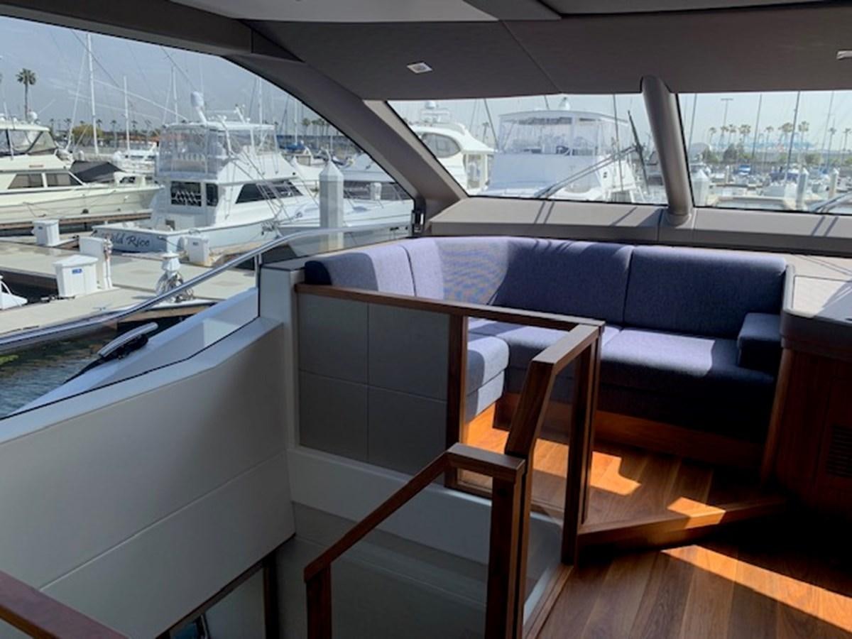 a couch on a boat aboard SEA SCAPE Yacht for Sale