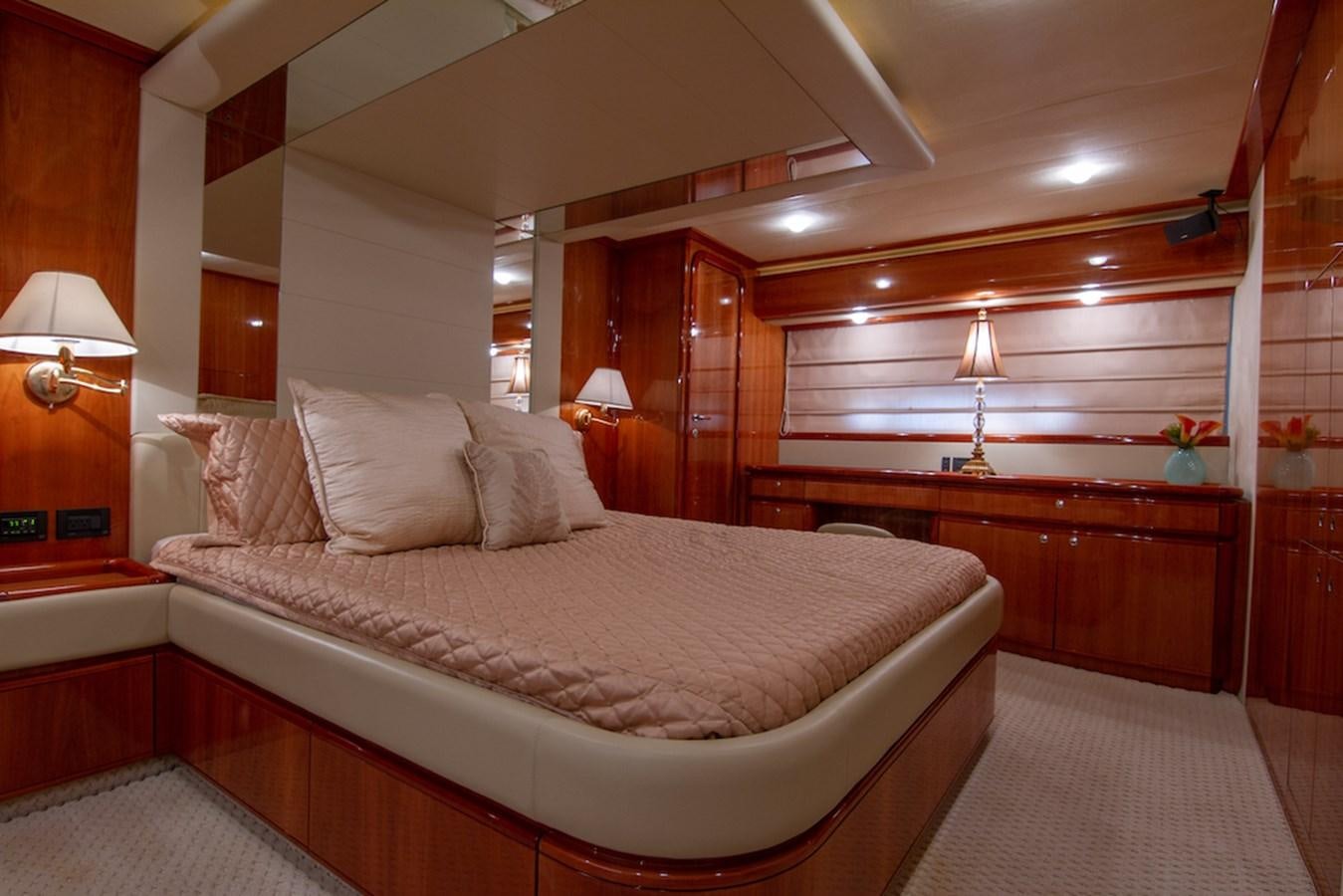 a bed in a room aboard SEA PAL Yacht for Sale