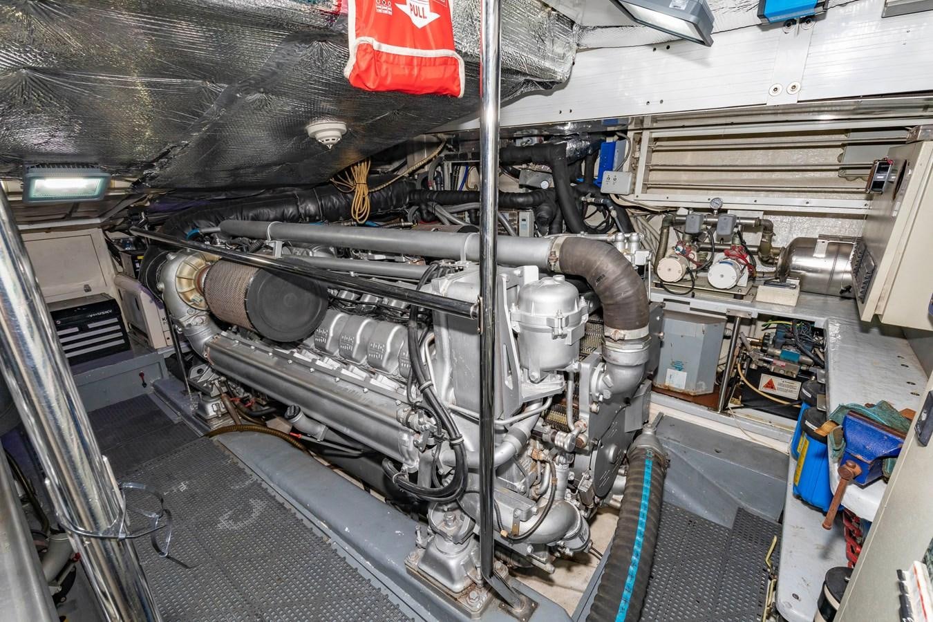 a close-up of a machine aboard FREE SPIRIT Yacht for Sale