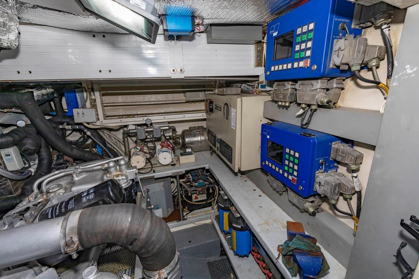 a room with machinery and tools aboard FREE SPIRIT Yacht for Sale