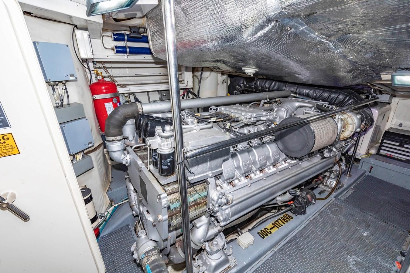 a machine with a large metal pipe aboard FREE SPIRIT Yacht for Sale