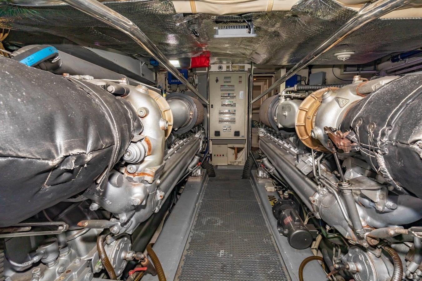 a large metal machine aboard FREE SPIRIT Yacht for Sale