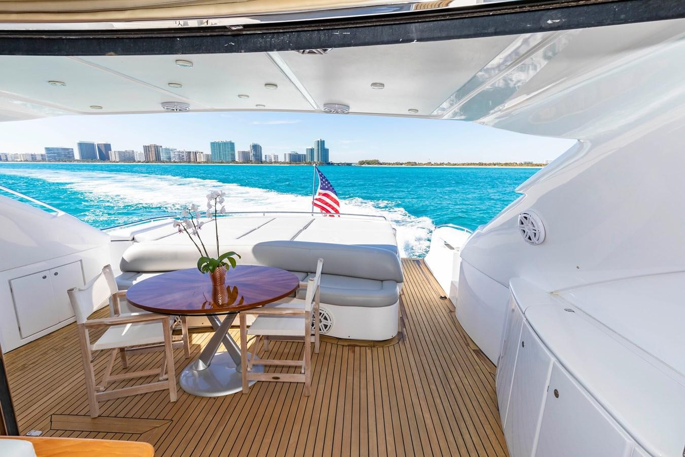 a boat on a deck aboard FREE SPIRIT Yacht for Sale