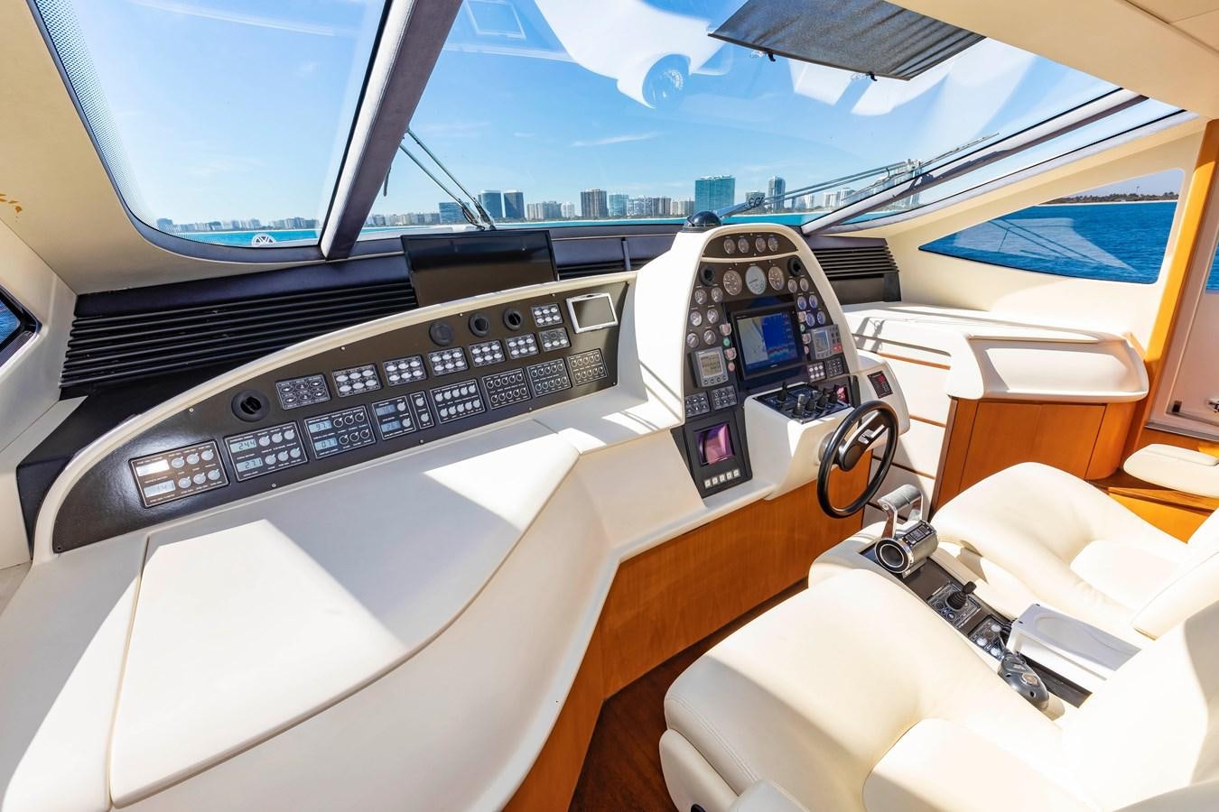 a desk with a computer and a keyboard aboard FREE SPIRIT Yacht for Sale