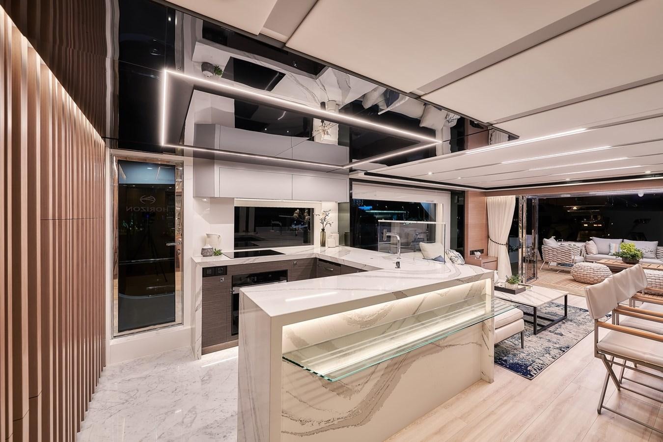 a modern house with a pool aboard FD75  709 Yacht for Sale