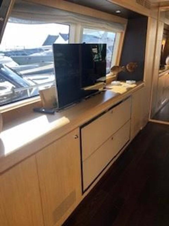 a microwave on a counter aboard 2013 RIVA 75 VENERE SUPER Yacht for Sale