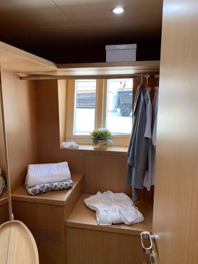 a room with a mirror and a sink aboard 2013 RIVA 75 VENERE SUPER Yacht for Sale