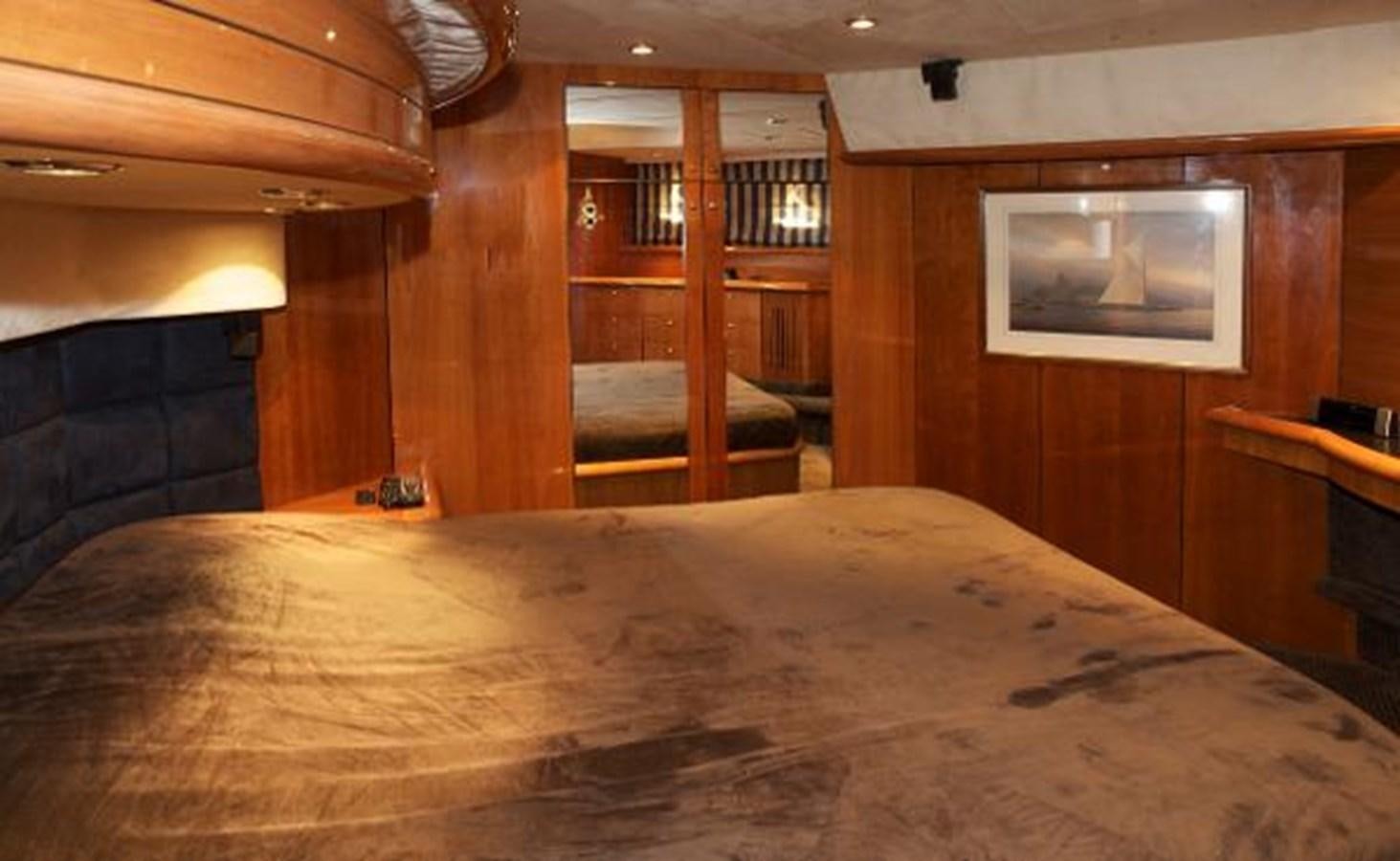 a bed in a room aboard H2 Yacht for Sale